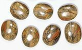 Lot: Polished Tiger's Eye Palm Stones - South Africa #115961-2